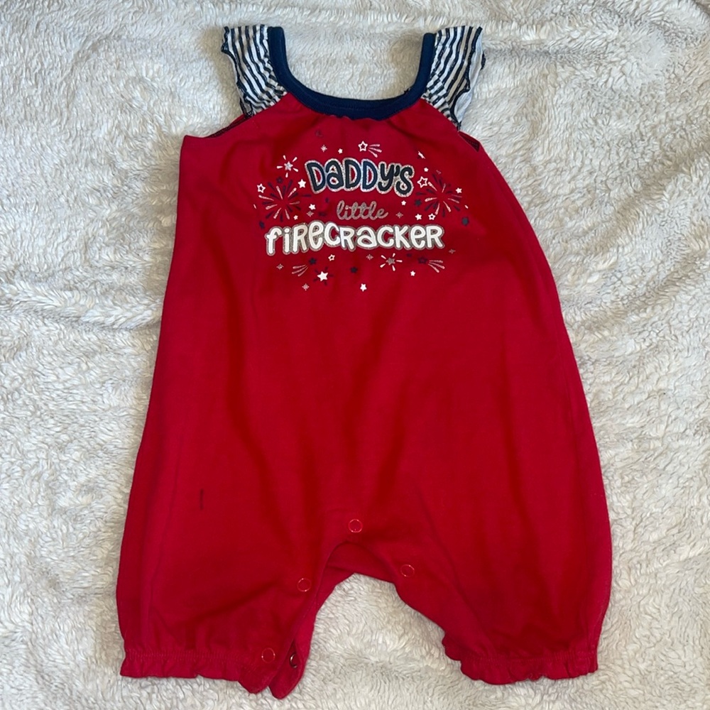 “Daddy’s little firecracker” one piece